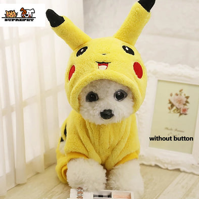 SUPREPET Cat Costume Cute Pet Clothes Pikachu Cosplay Clothes Autumn Winter  Cat clothes