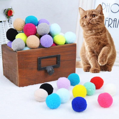 10/20/30 Pcs/lot Soft Cat Toy Ball Interactive Elestic Cat Toys Play Balls Kitten Toys