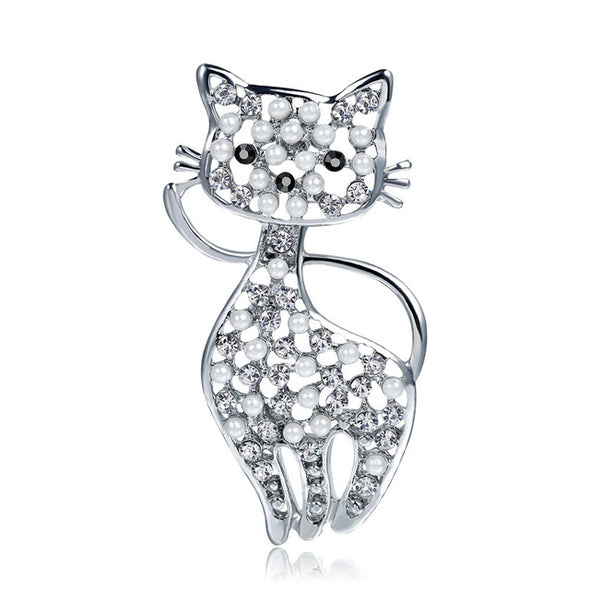 Cat Brooch Metal