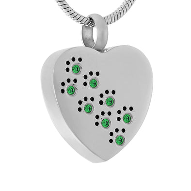 Crystal Paw Print Memorial Jewelry